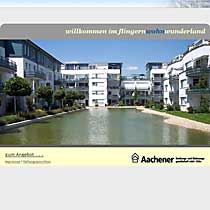 Website eines Wohnungsbauprojektes